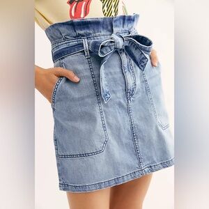 Free People splendor in the grass denim skirt size 8
